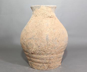 泥质旋纹灰陶壶