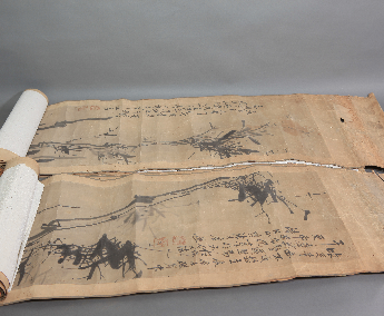 墨竹四条屏字画	