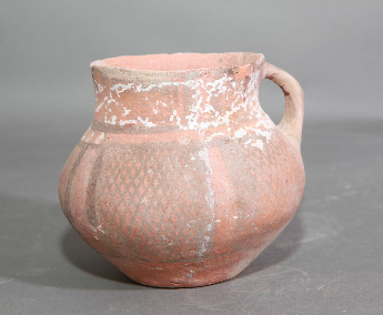 网纹带流镶嵌单耳罐	