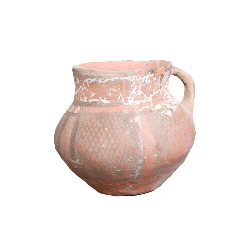 网纹带流镶嵌单耳罐